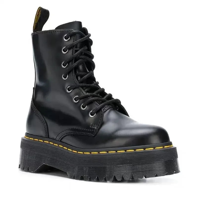 Bota Coturno Martin Cano Médio Couro