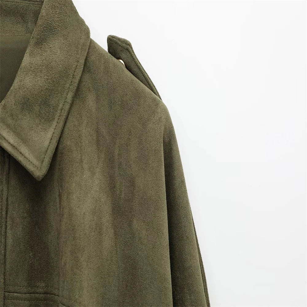 Jaqueta Suede Olive