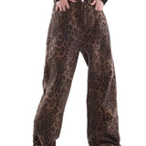 Calça Jeans Vintage Leopardo