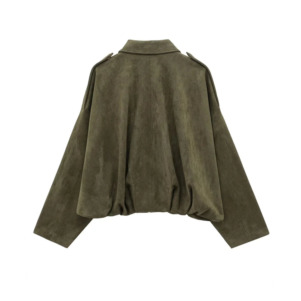 Jaqueta Suede Olive