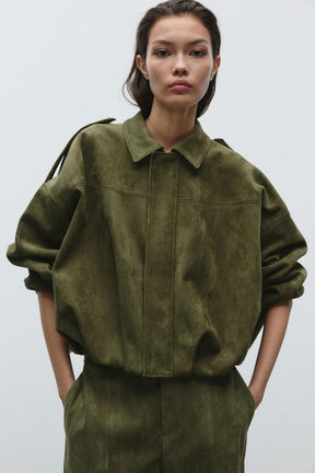 Jaqueta Suede Olive
