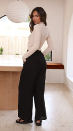 Blusa Canelada Manga Longa Bia