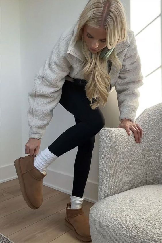 Bota Furry Cano Curto Warm Hug