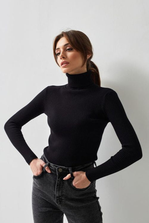 Blusa Canelada Manga Longa Bia