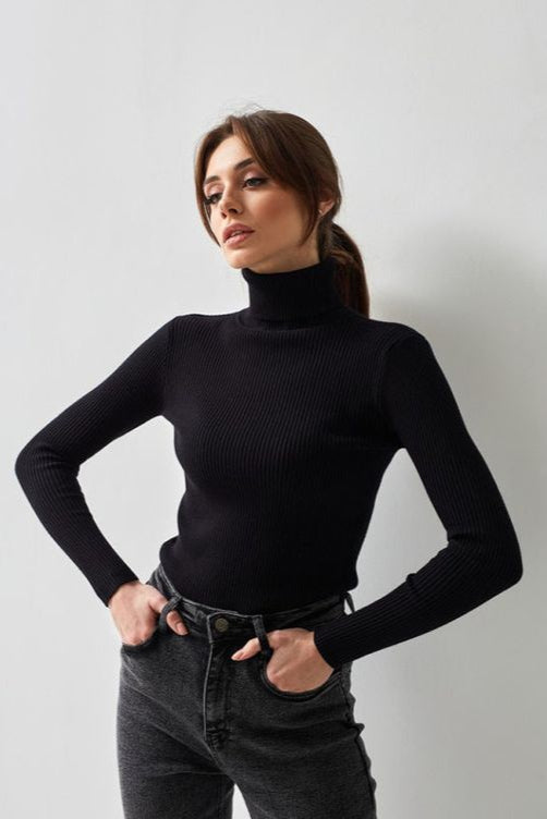 Blusa Canelada Manga Longa Bia