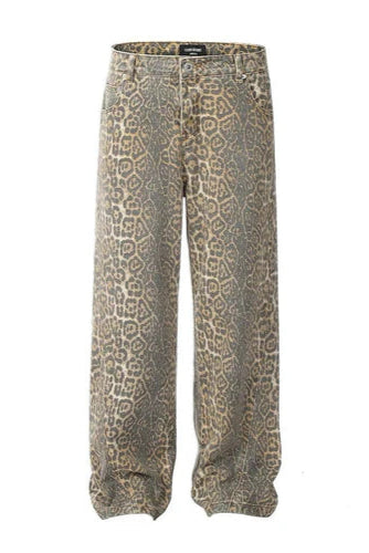 Calça Jeans Vintage Leopardo