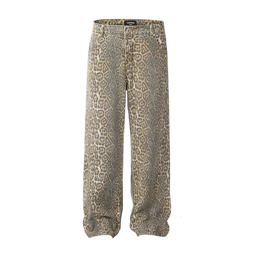 Calça Jeans Vintage Leopardo