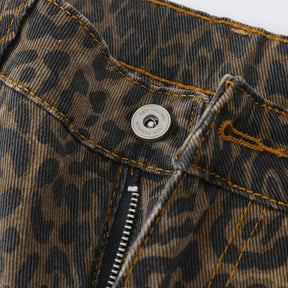 Calça Jeans Vintage Leopardo