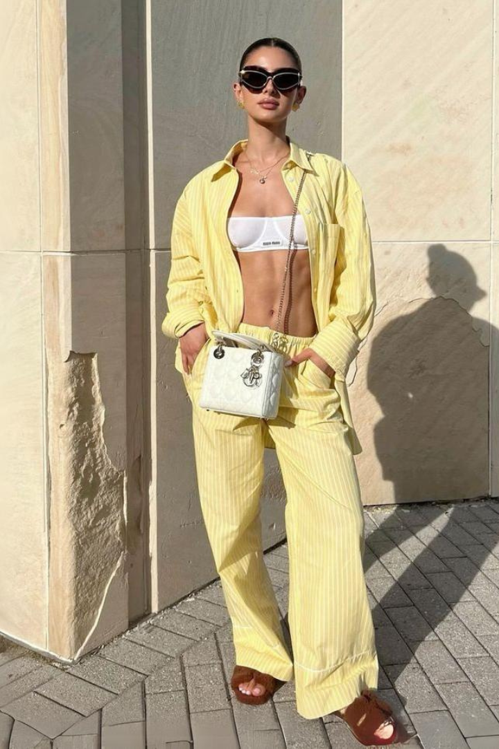 Conjunto Listras Yellow