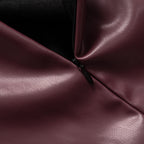 Blusa Couro Burgundy Assimétrica