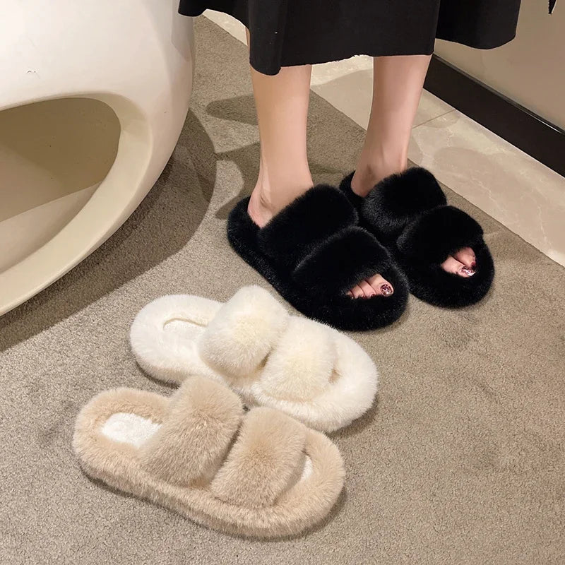 Chinelo Furry Flat Anna