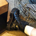 Bota Coturno Martin Cano Médio Couro