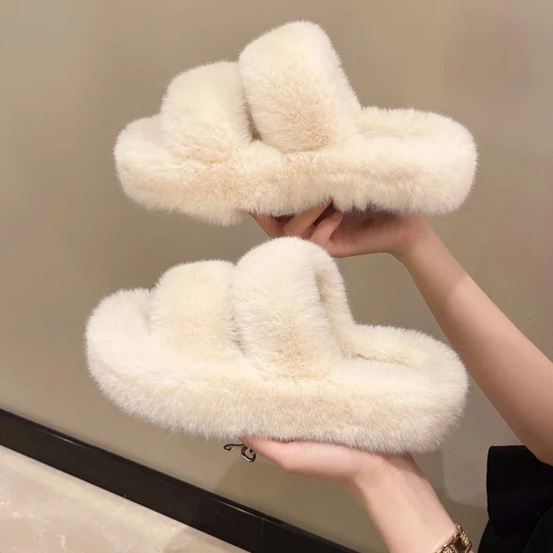 Chinelo Furry Flat Anna