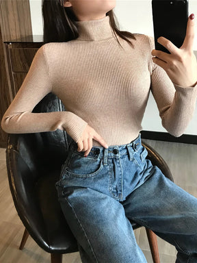 Blusa Canelada Manga Longa Bia