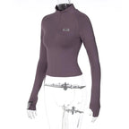 Blusa Manga Longa Zíper Skin