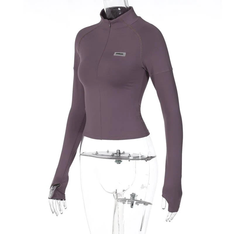 Blusa Manga Longa Zíper Skin